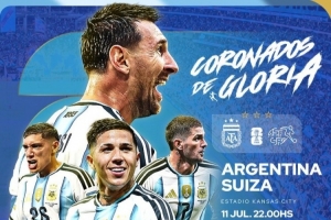 阿根廷官推晒海报预热1/4决赛：让我们继续保持团结！